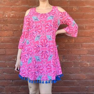 Simply Southern Cold Shoulder Wilmington Dress S